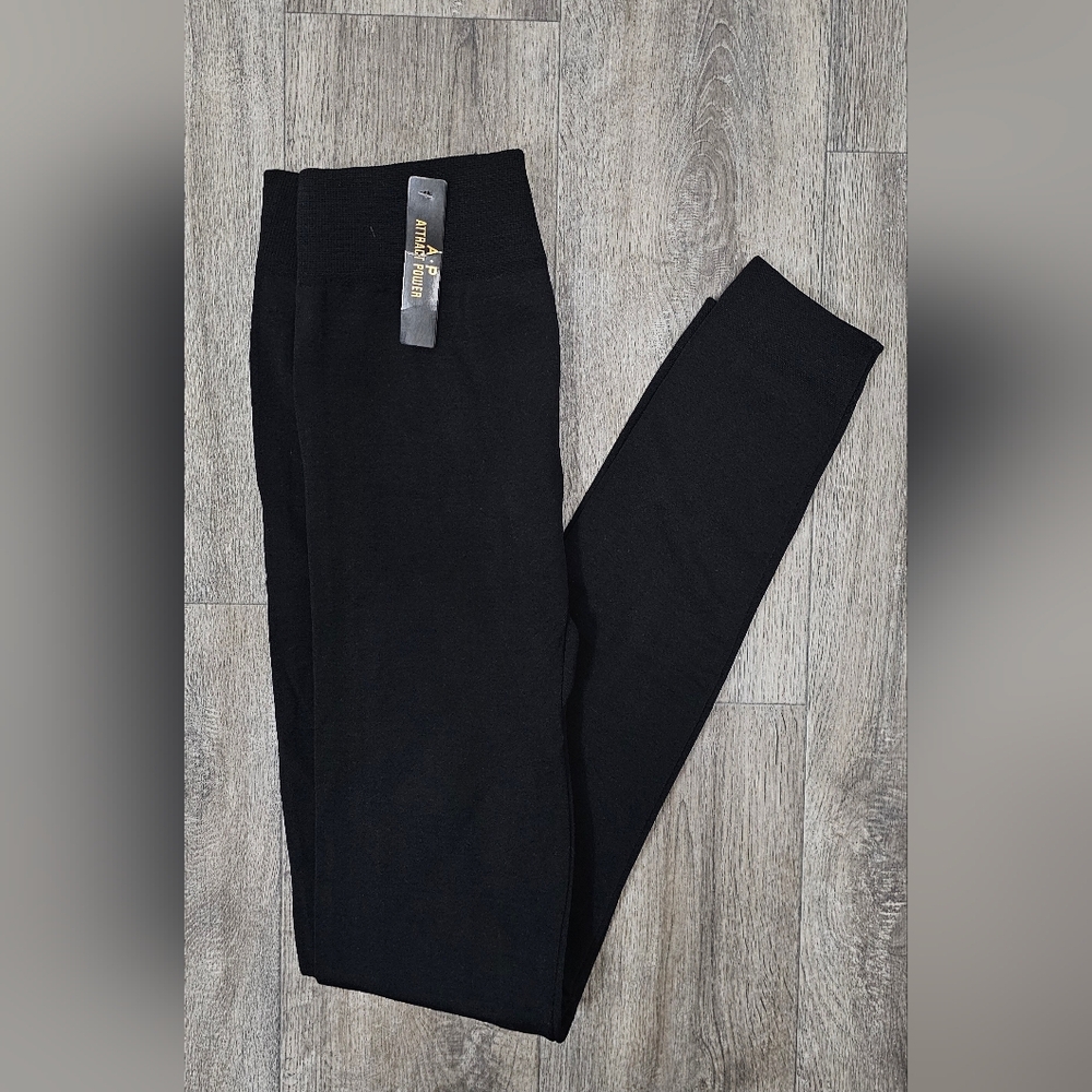 Seamless High-Waist Black Leggings